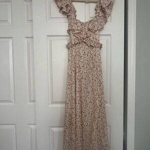 Floral Ruffle Maxi Dress